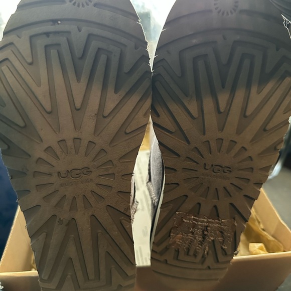 Gray Suede Button Boots - Picture 3 of 3